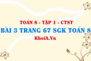 Bài 3 trang 67 SGK Toán 8 Tập 1 Chân trời sáng tạo